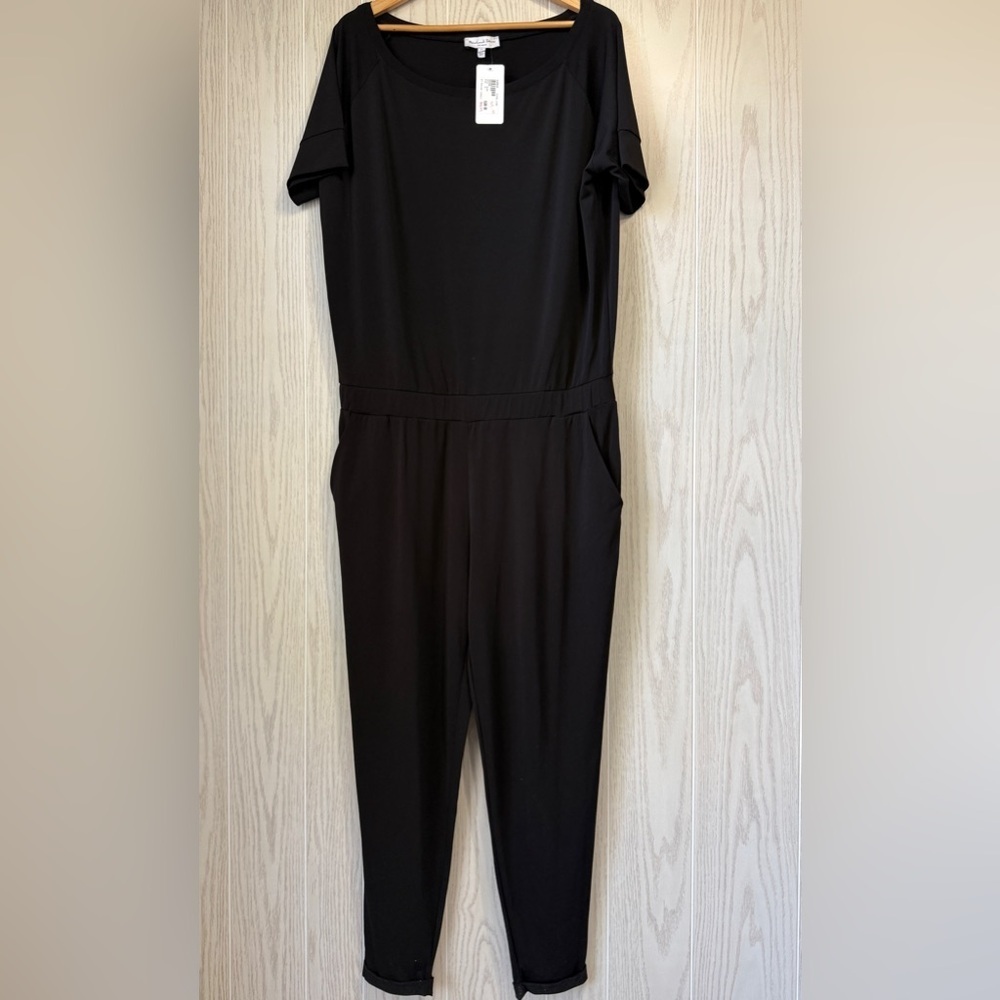 Michael Stars Off-Shoulder Black Jumpsuit – Size XL – NWT (Evereve)